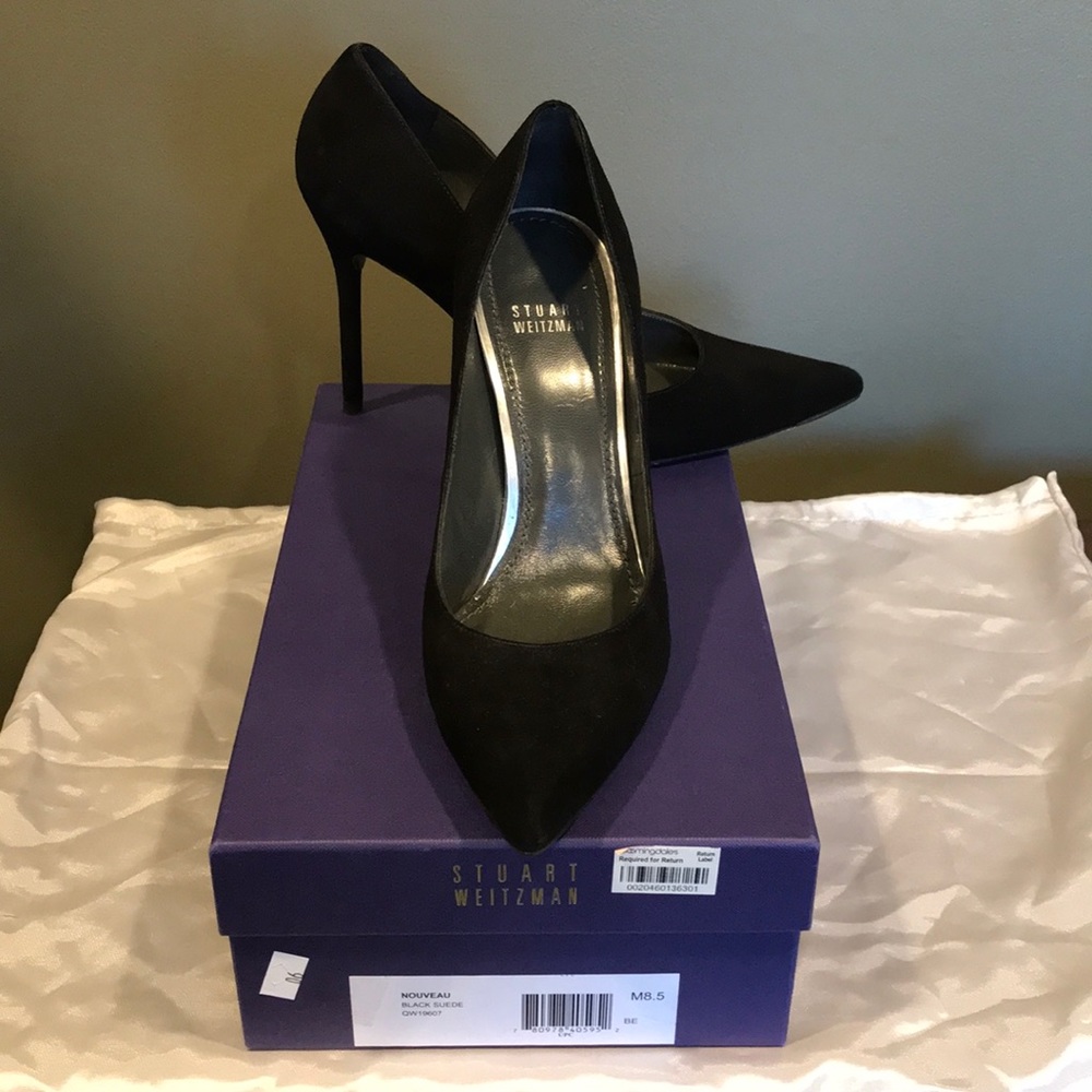 Stuart Weitzman Black Suede Pumps size 8.5